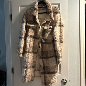 Shop Talulah plaid Teddy coat